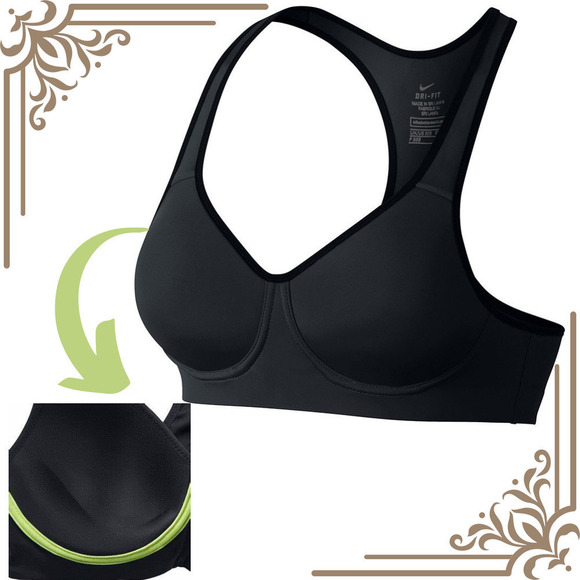 Nike Women's 36E Black Pro Rival Sports Bra - Picture 1 of 9